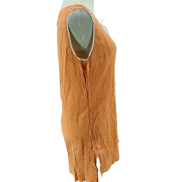 Victoria's Secret Orange Lightweight Lace Trim Nightgown Womens Medium - Picture 5 of 8